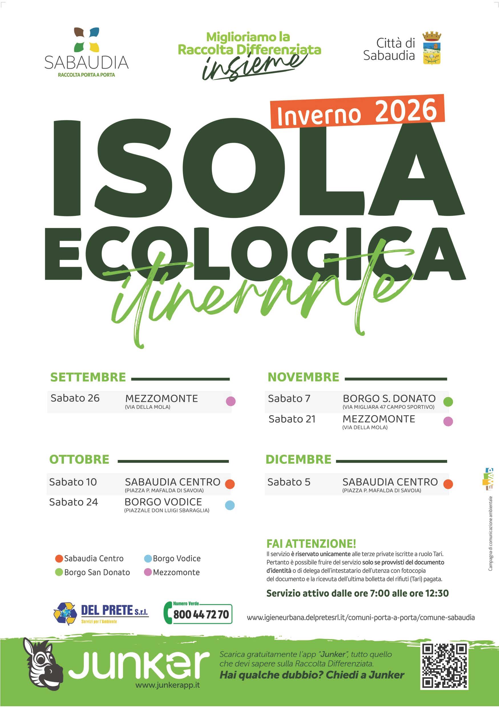 DelPrete Locandina Isola Ecologica Sabaudia Inverno 2026