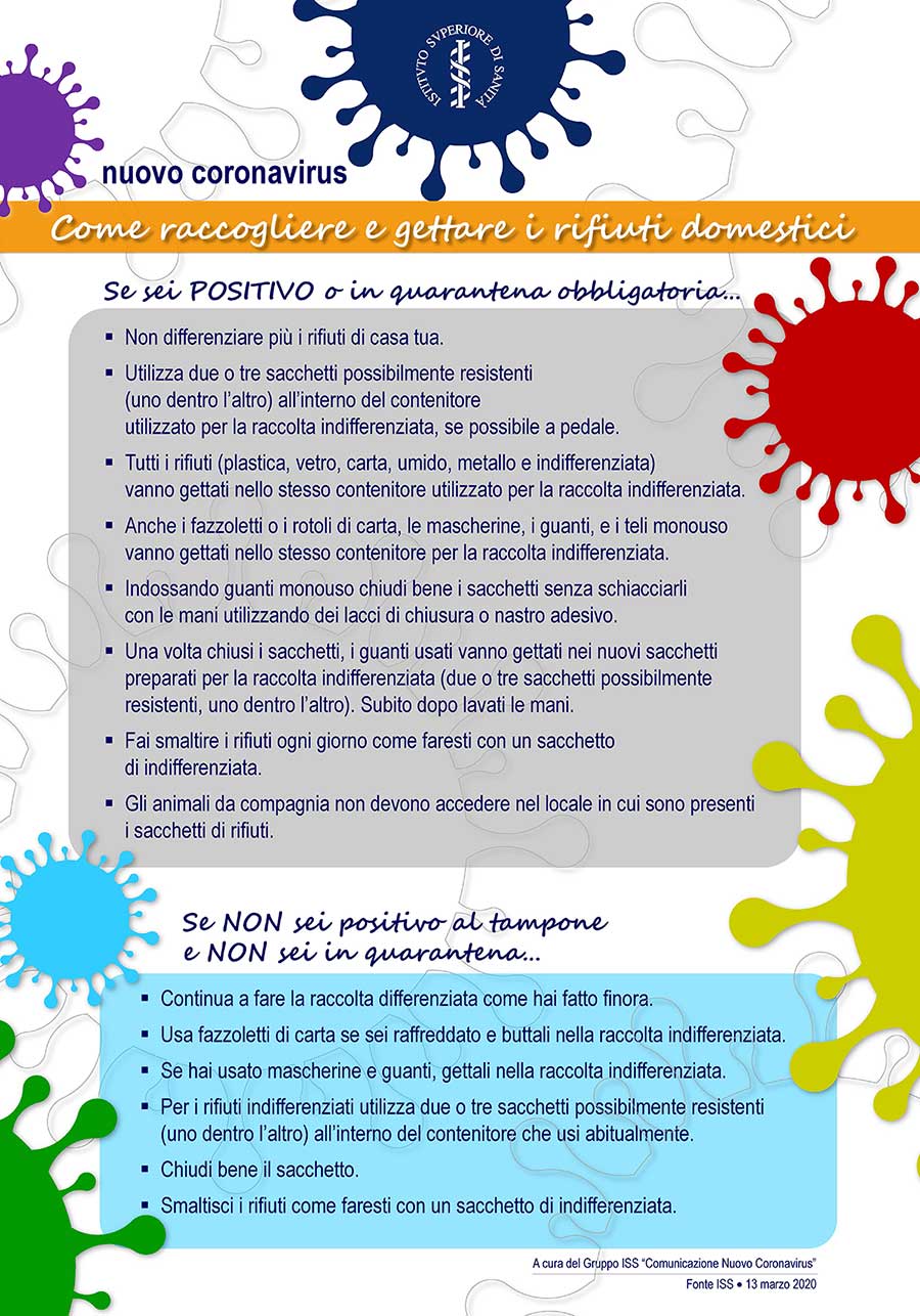 Covid 19 POSTER RIFIUTI marzo20